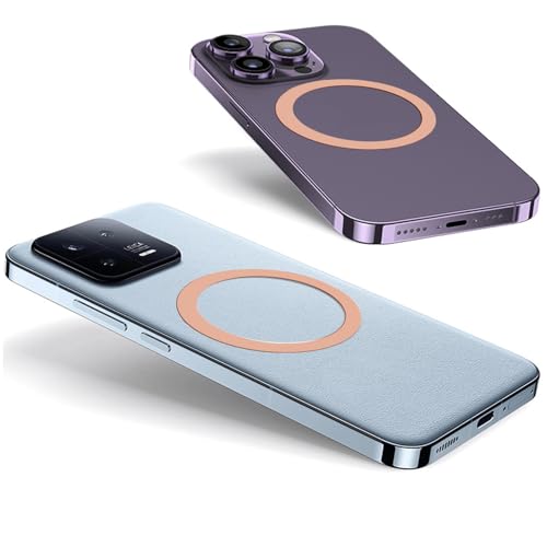 TENOC Universal Metal Ring Sticker, 3Pcs, Rose Gold | Compatible with iPhone/Samsung/Android Cellphones, Magnetic Phone Charger/Mount/Holder Conversion - color: Rose Gold