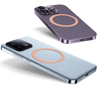 TENOC Universal Metal Ring Sticker, 3Pcs, Rose Gold | Compatible with iPhone/Samsung/Android Cellphones, Magnetic Phone Charger/Mount/Holder Conversion - color: Rose Gold