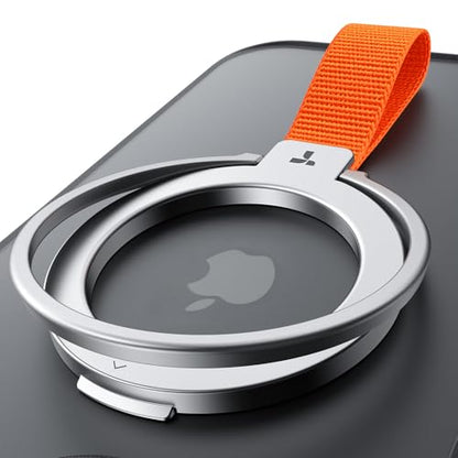 TORRAS (Gen6.0) Magnetic Phone Grip Ring Holder Kickstand, Ostand Ring - color: Silver w/ Braided Strap