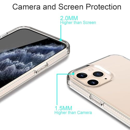 Phone Case For iPhone 12 Pro Clear, [Crystal Clear][Non-Yellowing] Slim Shockproof Reinforced Drop Protective Flexible TPU Back Cover Phone Case For iPhone 12 Pro Protective Case(Transparent) - color: Transparent