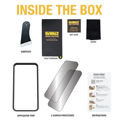 DEWALT Heavy Duty 2Pack Privacy Screen Protector for iPhone 14 Pro Max - size: iPhone 14 Pro Max
