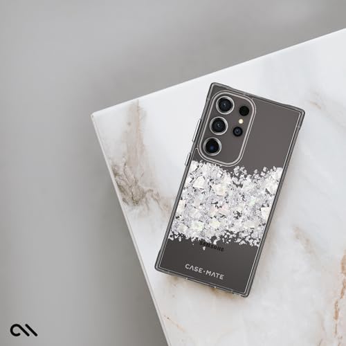 Case-Mate Samsung Galaxy S24 Ultra Case [6.8"] [12ft Drop Protection] [Wireless Charging] Touch of Pearl Phone Case for Samsung Galaxy S24 Ultra - Luxury Bling Glitter, Anti-Scratch, Shockproof, Slim - color: Touch of Pearl