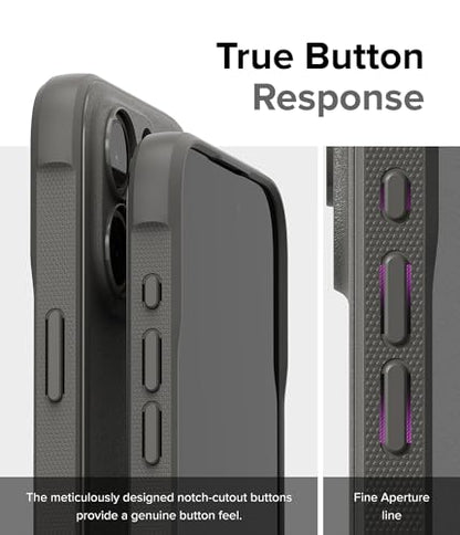 Ringke Onyx for iPhone 15 Pro Max Case, [Feels Good in The Hand] Oil & Dirt Resistant, Individual Lens Covers for Cameras, Non-Slip Enhanced Grip Lightweight Cover - Gray | Anti-Fingerprint Texture, Slim & Lightweight, Full-Coverage Camera Protection, Non