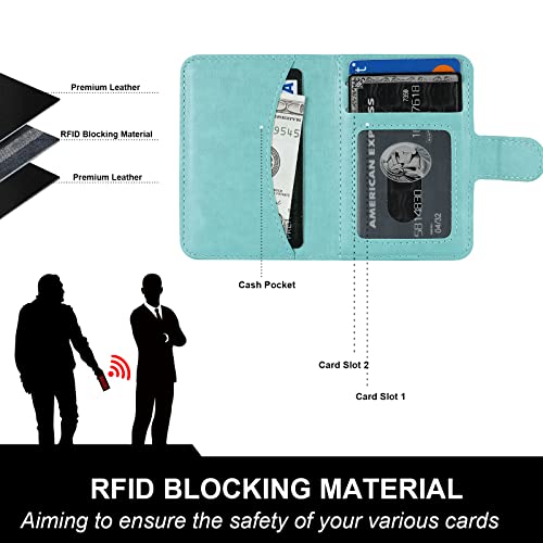 Bocasal for MagSafe Card Wallet for iPhone, Mint Green - color: Mint Green