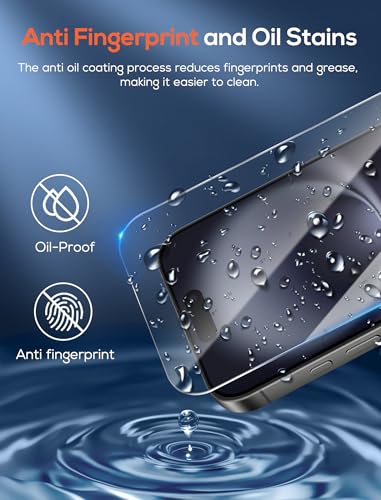 4 Pack for iPhone 16 Screen Protector，Premium Tempered Glass Film 9H Hardness，Scratch Resistant，Bubble Free，Easy Installation，Ultra Durable，HD Clear，Case Friendly [6.1 inch] - size: iPhone 16