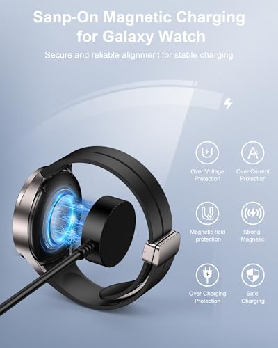 Galaxy Watch Charger Cable 2-in-1 15W Samsung Wireless Charger Fast Charge - color: Black-1