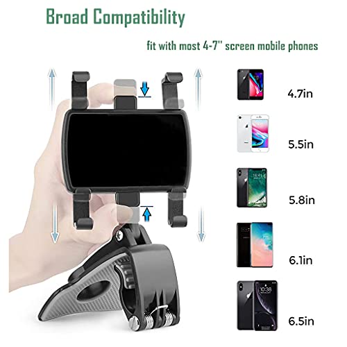 YAOKEEP Car Phone Holder Mount, 360 Degree Rotation Dashboard Phone Holder