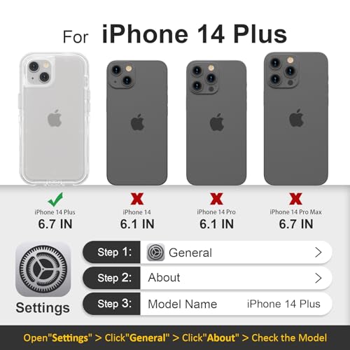 Follaroma for iPhone 14 Plus Case, Heavy Duty Shockproof Protection Phone Cases, Anti-Drop, Dual Layer Transparent Protective Cover Compatible with iPhone 14 Plus, 6.7 inch,Crystal Clear - color: Clear, size: iPhone 14 Plus 6.7‘’