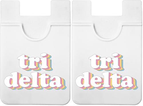 Sorority Shop Delta Koala Pouch - Retro Design Card Holder for Mobile Case- Phone Wallet Stick on - Ultra-Thin and Lightweight Device Case Wallet - Holds Cards and Cash (Pack of 2) - size: 2.25"W x 3.25"L (Pack of 2)