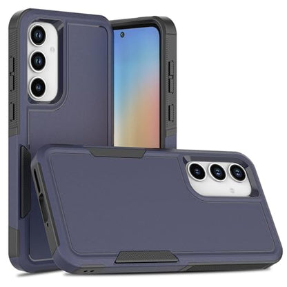 for Samsung Galaxy A35 5G Case: Dual Layer Protective Heavy Duty Cell Phone Cover Shockproof Rugged with Screen Protector - Military Protection Bumper Tough - Samsung Galaxy A35 5G 2024, Blue - color: Navy Blue (PC) + Black (TPU)