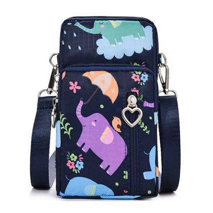 Small Crossbody Bag for Women - Mini Phone Purses with Crossbody Strap and Wallet - Nylon Arm Bag - color: B-green Plaid