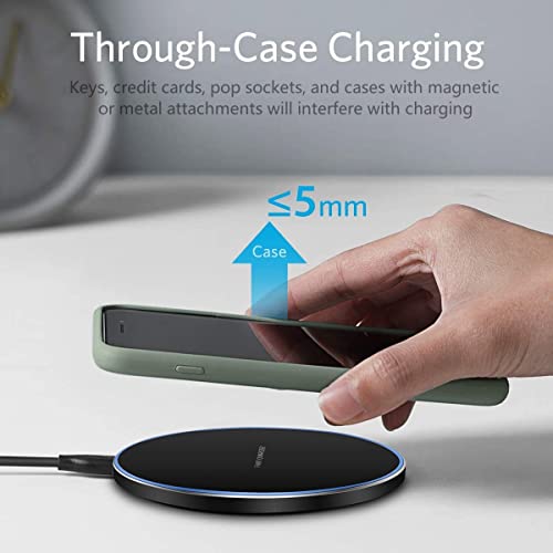 25W Fast Wireless Charger Pad,USB-C Wireless Phone Charging Station - color: Black