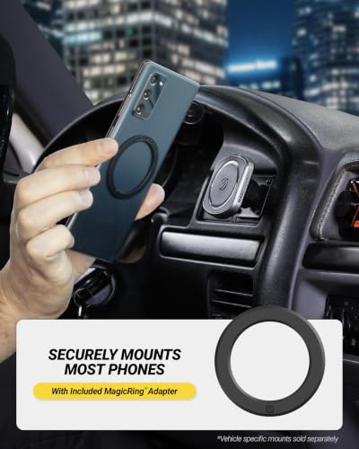 Scosche MagicMount Pro2 Magnetic Phone Holder for Car, MagSafe Car Mount, Includes Dashboard & AMPS Adapters, Magnetic Cell Phone Car Mount for iPhone, Compatible with Samsung & Android