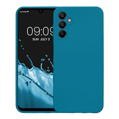 kwmobile Case Compatible with Samsung Galaxy A14 5G Case - Protective Slim TPU Phone Cover - Soft Matte Finish - Caribbean Blue - color: caribbean blue, size: Galaxy A14 5G