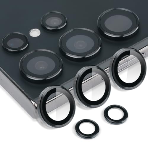 Camera Lens Protector for Samsung Galaxy S25 Ultra, Black - color: Black