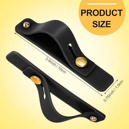 Weewooday 15 Pcs Phone Grip Strap Telescopic Finger Strap Stand,Black - color: Black