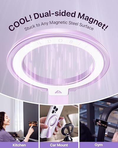 andobil [2026 Unrivaled Stability] Magnetic Phone Grip Holder for MagSafe - color: Purple