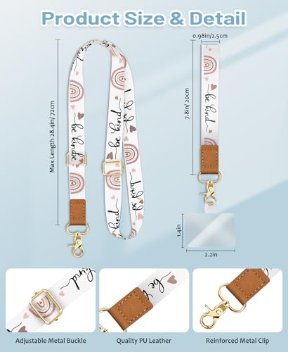 Yonlevres Phone Lanyard Crossbody Strap Wrist Neck Adjustable Women Be Kind - color: Be Kind