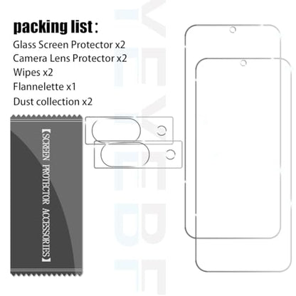 Pixel 8a HD Clear Tempered Glass Screen Protector + Camera Lens Protectors, [2+2 Pack] [3D Glass] [Anti-Glare] [Bubble-Free] Screen Protector Glass For Google Pixel 8a - size: Google Pixel 8a