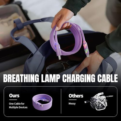 MPATIBY 240W USB C Cable,4 in 1 Charging Cable Fast Charging & Data Sync