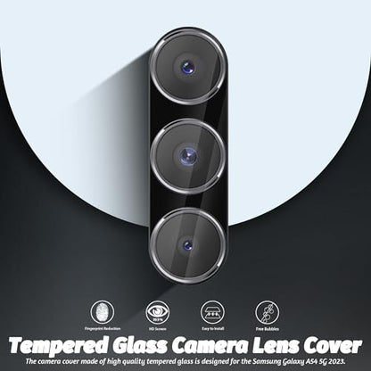Orzero (4 Pack) Camera Lens Protector Compatible for Samsung Galaxy A54 5G, Protector de Cámera Tempered Glass 9 Hardness HD Anti-Scratch Bubble-Free - size: Samsung Galaxy A54 5G