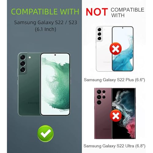 3 Pack Privacy Screen Protector for Samsung Galaxy S22/Galaxy S23 6.1", Anti-Spy Tempered Glass Film, Bubble-Free, Easy Install - size: Galaxy S23