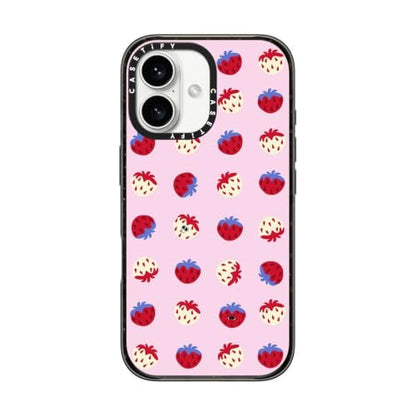 CASETiFY for iPhone 16 Case - Impact | Slim Fit | 8.2 ft. 4X Military Grade Drop Protection | Berry sweet | Black - color: Berry sweet, size: Iphone 16 (6.1")