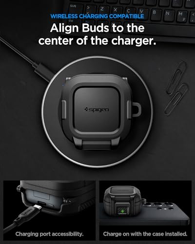 Spigen Lock Fit Designed for Galaxy Buds 4 Pro/Buds 4 Case (2026) - size: Buds4 Pro / Buds 4
