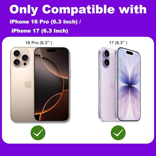 2 Pack Matte Privacy Screen Protector for iPhone 17 / iPhone 16 Pro 6.3",Anti-Glare Anti-Fingerprint,No Dazzling Anti-Spy,Smooth Responsive Touch Glass Film,Installation Frame - size: for iPhone 16 Pro / iPhone 17