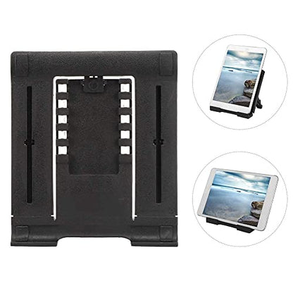 Tablet Stand, Plastic Five Gears Support Height Adjustable Portable Storage Mobile Phone Stand, 7-11 Inch Tablet PC Desktop Bracket, with Soft Rubber Pad, for for E Reader(Black)