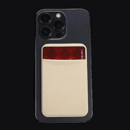 Generic Phone Card Holder Pocket, Unisex Adults, Purple, Spandex, Adhesive Sticker, 9.3*5.8CM - color: Purple