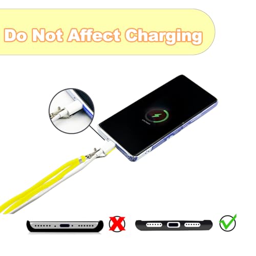 8 Packs Cell Phone Lanyards for Around The Neck,Adjustable Crossbody Phone Strap,Lanyard Phone Holder - color: Yellow