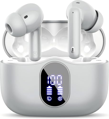 Wireless Earbuds, Bluetooth 5.4 Headphones Bass Stereo, Graphite Gray - color: Graphite Gray
