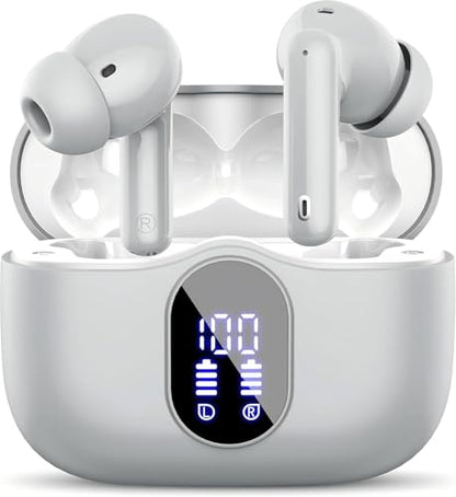 Wireless Earbuds, Bluetooth 5.4 Headphones Bass Stereo, Graphite Gray - color: Graphite Gray