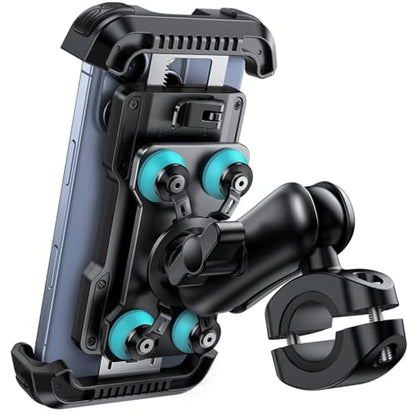 Lamicall Motorcycle Phone Mount Holder with Dual Vibration Dampener - color: Blue