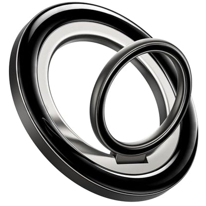 Lamicall [4.4lbs Ultra Magnet] Magnetic Phone Ring Grip for MagSafe - color: Crystal Black