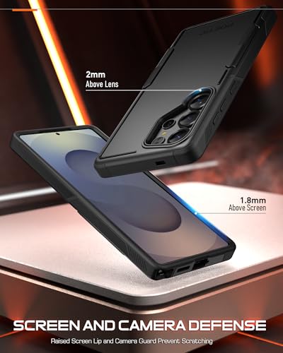 Poetic Neon Case for Samsung Galaxy S25 Ultra 5G, Dual Layer Heavy Duty Rugged Lightweight Slim Shockproof Protective Cover Phone Case, Black - color: Black