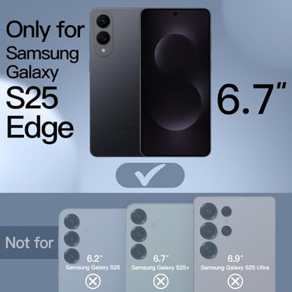 JETech Magnetic Matte Case for Samsung Galaxy S25 Edge, Black - color: Black, size: Galaxy S25 Edge