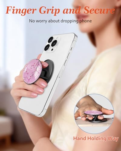Magnetic Phone Grip, Cute Finger Grip Phone Stand, Blossom - color: Blossom