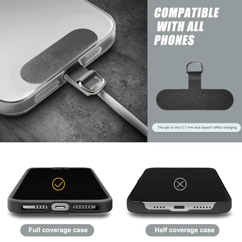 Phone Lanyard Scrunchie Long Strap - Stylish and Comfortable Adjustable Camera, Phone, and Accessory Strap (Gray)
