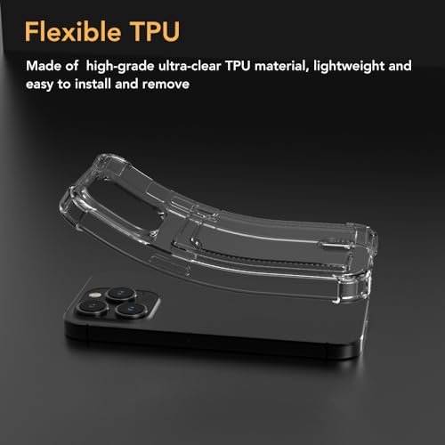 for iPhone 15 Pro Crystal Clear Card Case, [Slim & Protection][Up to 2 Cards] Anti-Yellowing Flexible TPU Wallet Case with Card Holder 2023 - size: iPhone 15 Pro