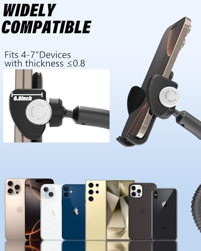 Charchendo Wheelchair & Stroller Phone Holder, Flexible Gooseneck Arm