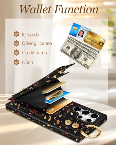 Petitian for Samsung Galaxy S22 Ultra Wallet Case, Growing Flower - color: Grow Flower, size: Samsung Galaxy S22 Ultra