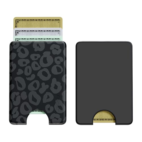 Casely MagWallet | Into the Wild | Black Leopard | Slim Wallet Card Holder | Compatible with MagSafe | Soft-Touch Hard Silicone | Holds Up to 3 Cards - color: Into the Wild | Black Leopard