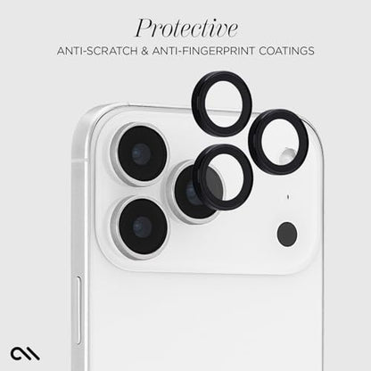 Case-Mate iPhone 17 Pro Max/iPhone 17 Pro Camera Lens Protector - Black - color: Black - Pro/Pro Max, style: iPhone 17 Pro Max / iPhone 17 Pro