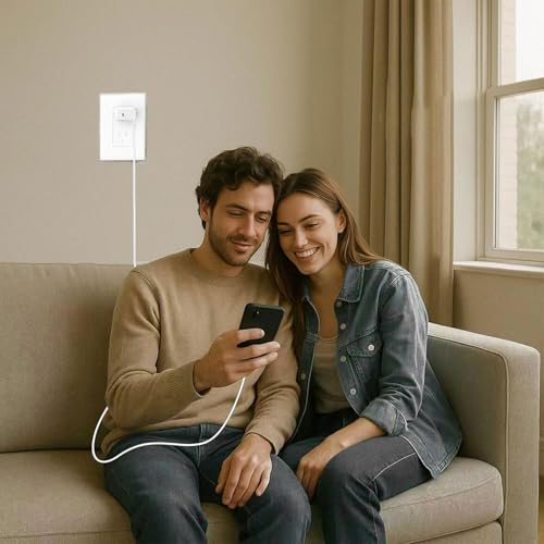 iPhone 17 16 15 Charger,3-PackDual Port USB C,Fast Charging Block - color: pure white, size: 6ft