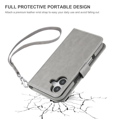 Bocasal for MagSafe Wallet Case Card Holder for iPhone 17, Grey - color: Gray for MagSafe