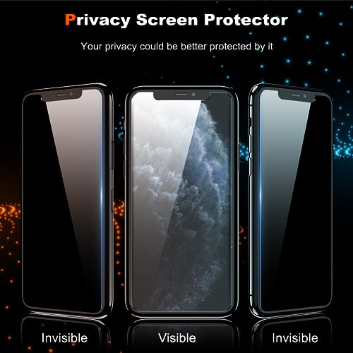 YMHML 2 Pack Compatible for iPhone 11 Pro Max/Xs Max Privacy Screen Protector Tempered Glass, Anti Spy Privacy Screen for iPhone Accessories, Case Friendly Private Film - size: iPhone 11 Pro Max/Xs Max-6.5 Inch