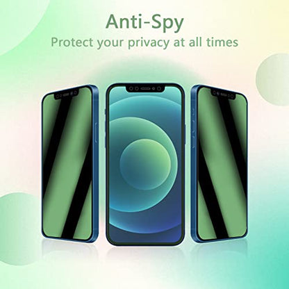 [3 Pack] for iPhone 12/12 Pro Green Privacy Screen Protector - size: iPhone 12/12 Pro