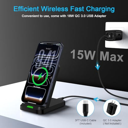 15W Android Wireless Charger Stand Fast Charging Compatible for Motorola